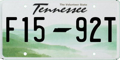 TN license plate F1592T