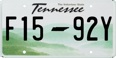 TN license plate F1592Y