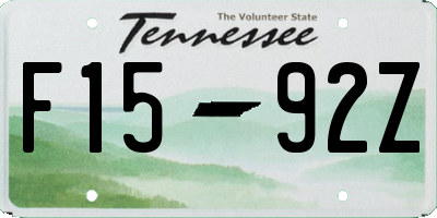 TN license plate F1592Z