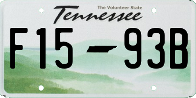 TN license plate F1593B