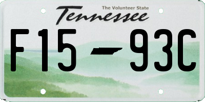 TN license plate F1593C