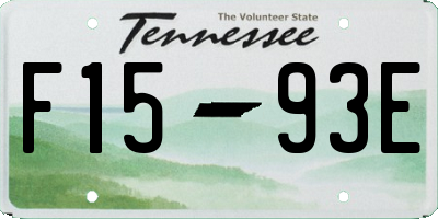 TN license plate F1593E