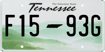 TN license plate F1593G