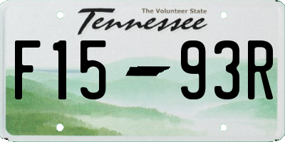 TN license plate F1593R
