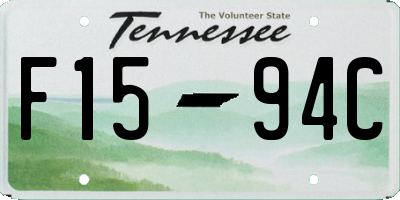 TN license plate F1594C
