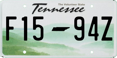 TN license plate F1594Z