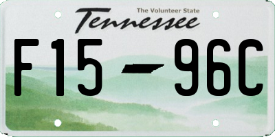 TN license plate F1596C