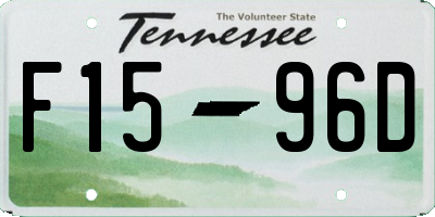 TN license plate F1596D