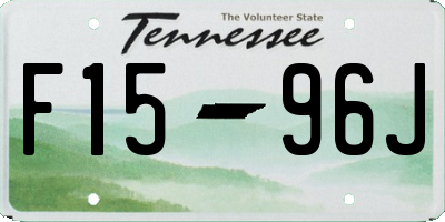 TN license plate F1596J