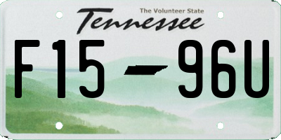 TN license plate F1596U