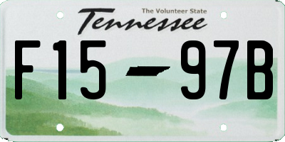 TN license plate F1597B