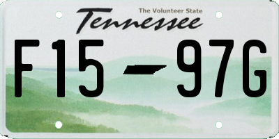TN license plate F1597G