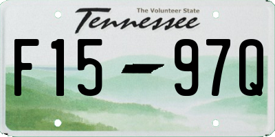 TN license plate F1597Q
