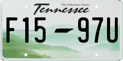 TN license plate F1597U