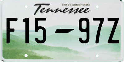 TN license plate F1597Z
