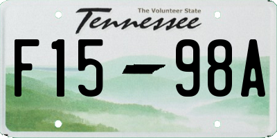 TN license plate F1598A
