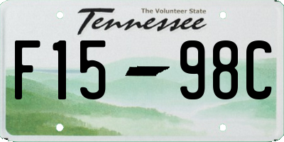 TN license plate F1598C