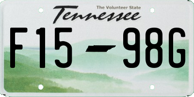 TN license plate F1598G