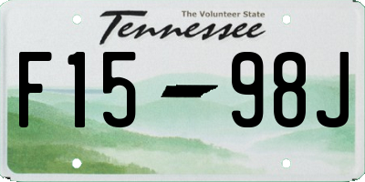 TN license plate F1598J