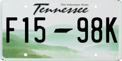 TN license plate F1598K