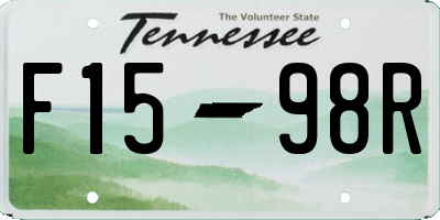 TN license plate F1598R