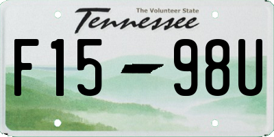 TN license plate F1598U