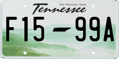 TN license plate F1599A