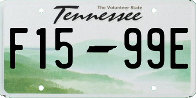 TN license plate F1599E