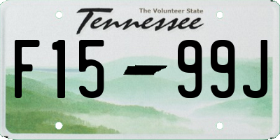 TN license plate F1599J