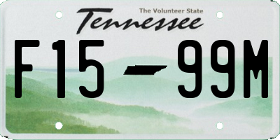 TN license plate F1599M