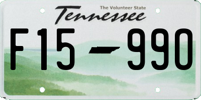TN license plate F1599O