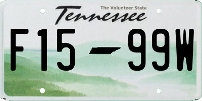 TN license plate F1599W