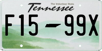 TN license plate F1599X
