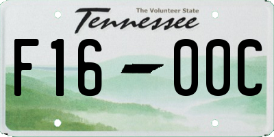 TN license plate F1600C