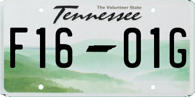 TN license plate F1601G