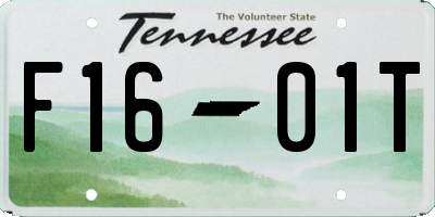 TN license plate F1601T
