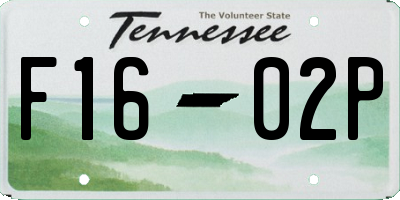 TN license plate F1602P