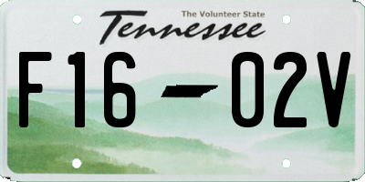 TN license plate F1602V