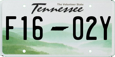 TN license plate F1602Y