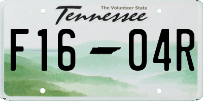 TN license plate F1604R