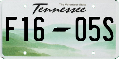 TN license plate F1605S