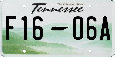 TN license plate F1606A
