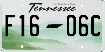 TN license plate F1606C