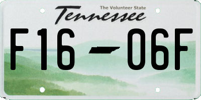 TN license plate F1606F