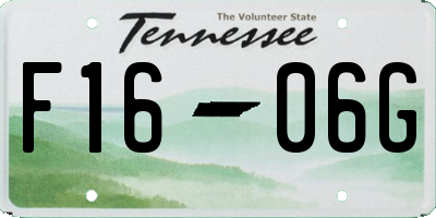 TN license plate F1606G