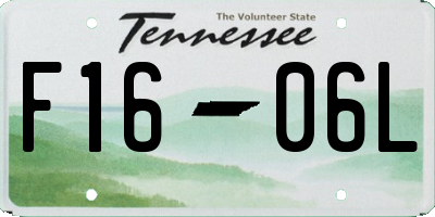 TN license plate F1606L