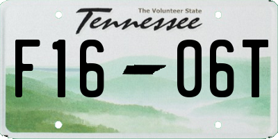 TN license plate F1606T