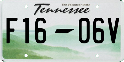TN license plate F1606V