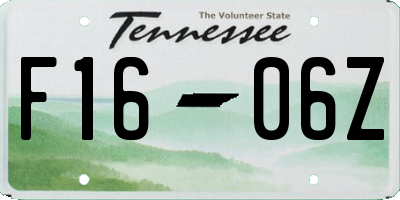 TN license plate F1606Z