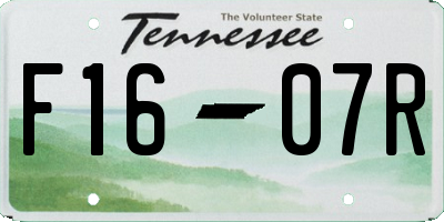 TN license plate F1607R